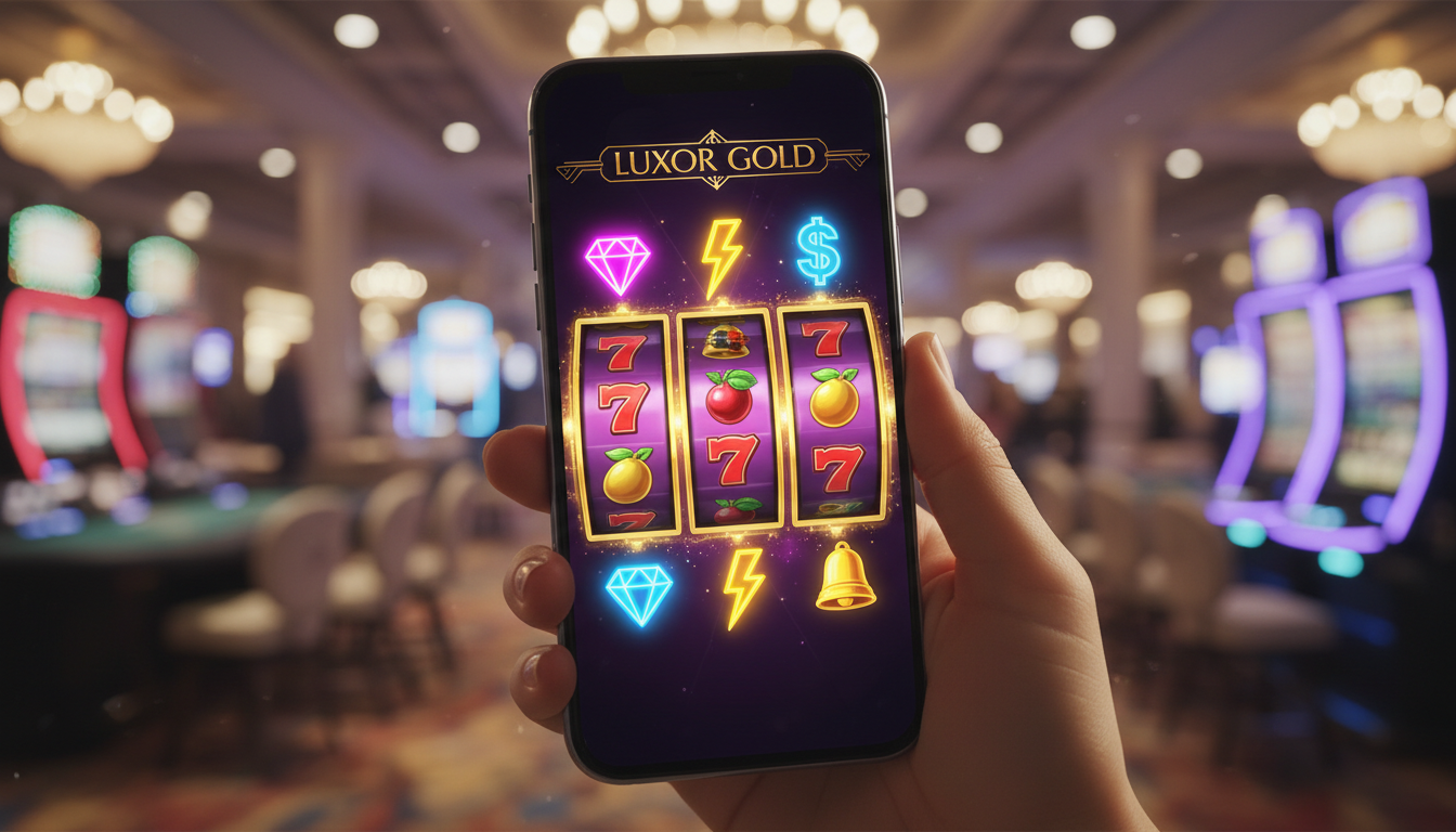 Smartfon wyświetlający interfejs nowoczesnego automatu do gry