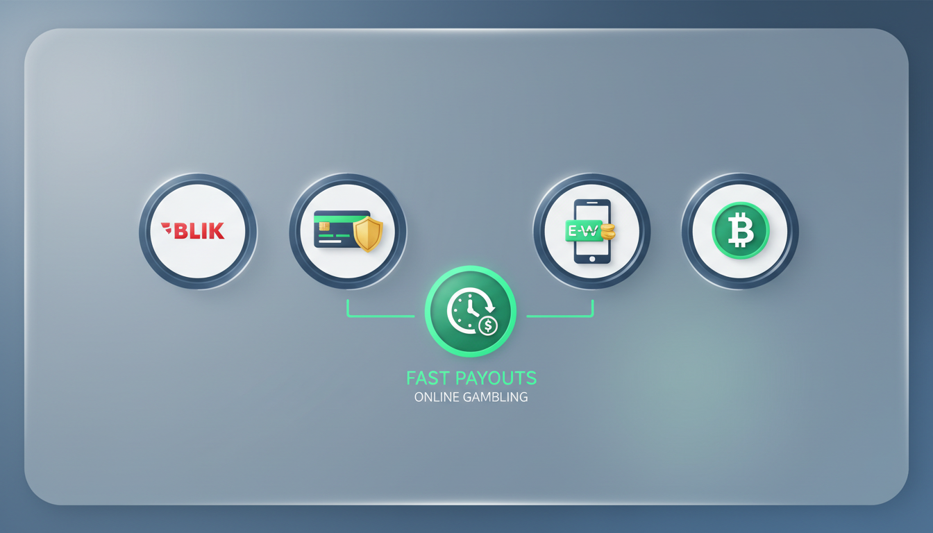 Graphic showing various digital payment methods for casinos